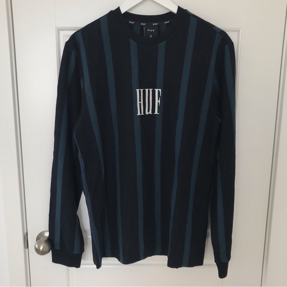 HUF // NWOT Men’s Retro 90s Striped Casual Long Sleeve T-Shirt